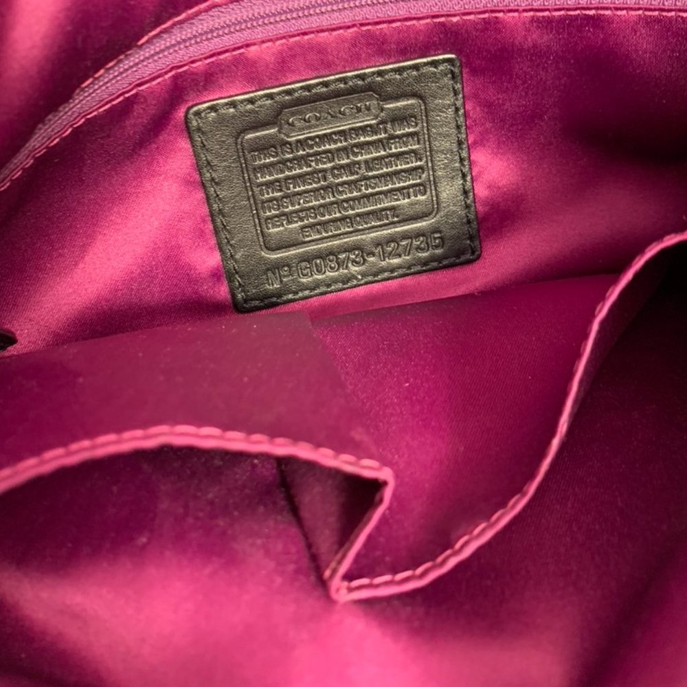 Coach Zoe Patent Leather Hobo Shoulder Bag--Black - Picture 13 of 16